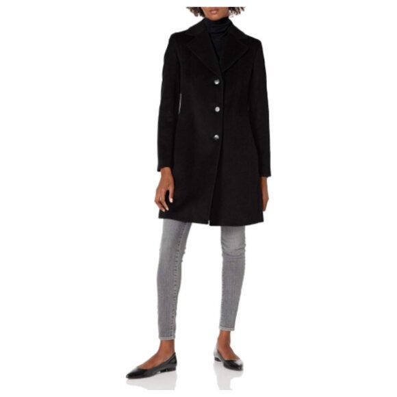 *Calvin Klein* Classic Cashmere Single-Breasted Wool Coat 18 NWT - Picture 1 of 6